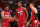 MIAMI, FL - MARCH 7: Jimmy Butler #22 of the Miami Heat high fives team mates during the game against the Houston Rockets on March 7, 2022 at FTX Arena in Miami, Florida. NOTE TO USER: User expressly acknowledges and agrees that, by downloading and or using this Photograph, user is consenting to the terms and conditions of the Getty Images License Agreement. Mandatory Copyright Notice: Copyright 2022 NBAE (Photo by Issac Baldizon/NBAE via Getty Images)