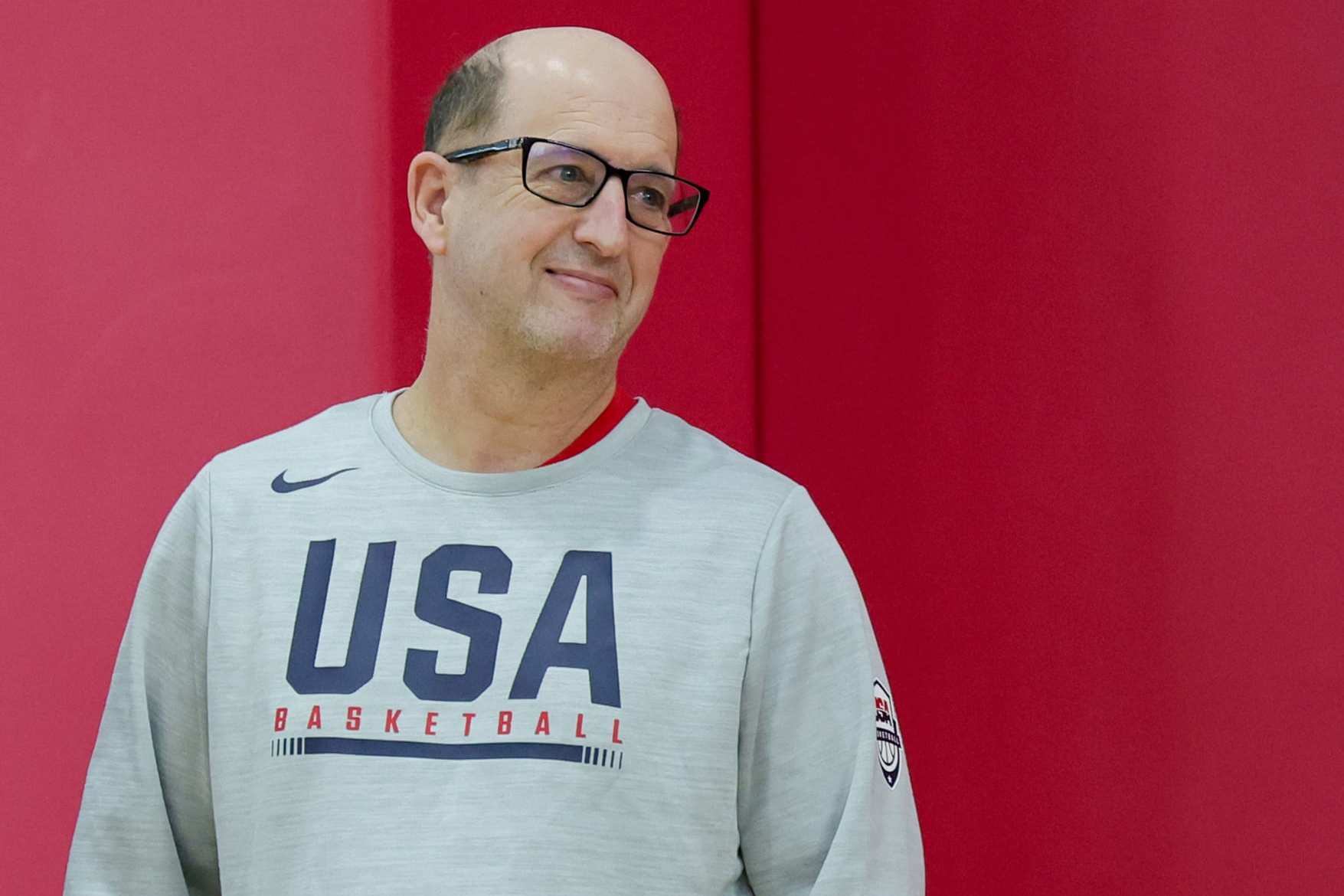 LAS VEGAS, NEVADA - AUGUST 03: Jeff Van Gundy attends a practice session during the USA Men's National Team training camp at the Mendenhall Center at UNLV as the team gets ready for the FIBA Men’s Basketball World Cup on August 03, 2023 in Las Vegas, Nevada. (Photo by Ethan Miller/Getty Images)