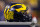 GLENDALE, AZ - DECEMBER 31: A Michigan helmet sits on the sideline during the Vrbo Fiesta Bowl between the Michigan Wolverines and the TCU Horned Frogs on Saturday, December 31st, 2022 at State Farm Stadium in Glendale, AZ (Photo by Adam Bow/Icon Sportswire via Getty Images)