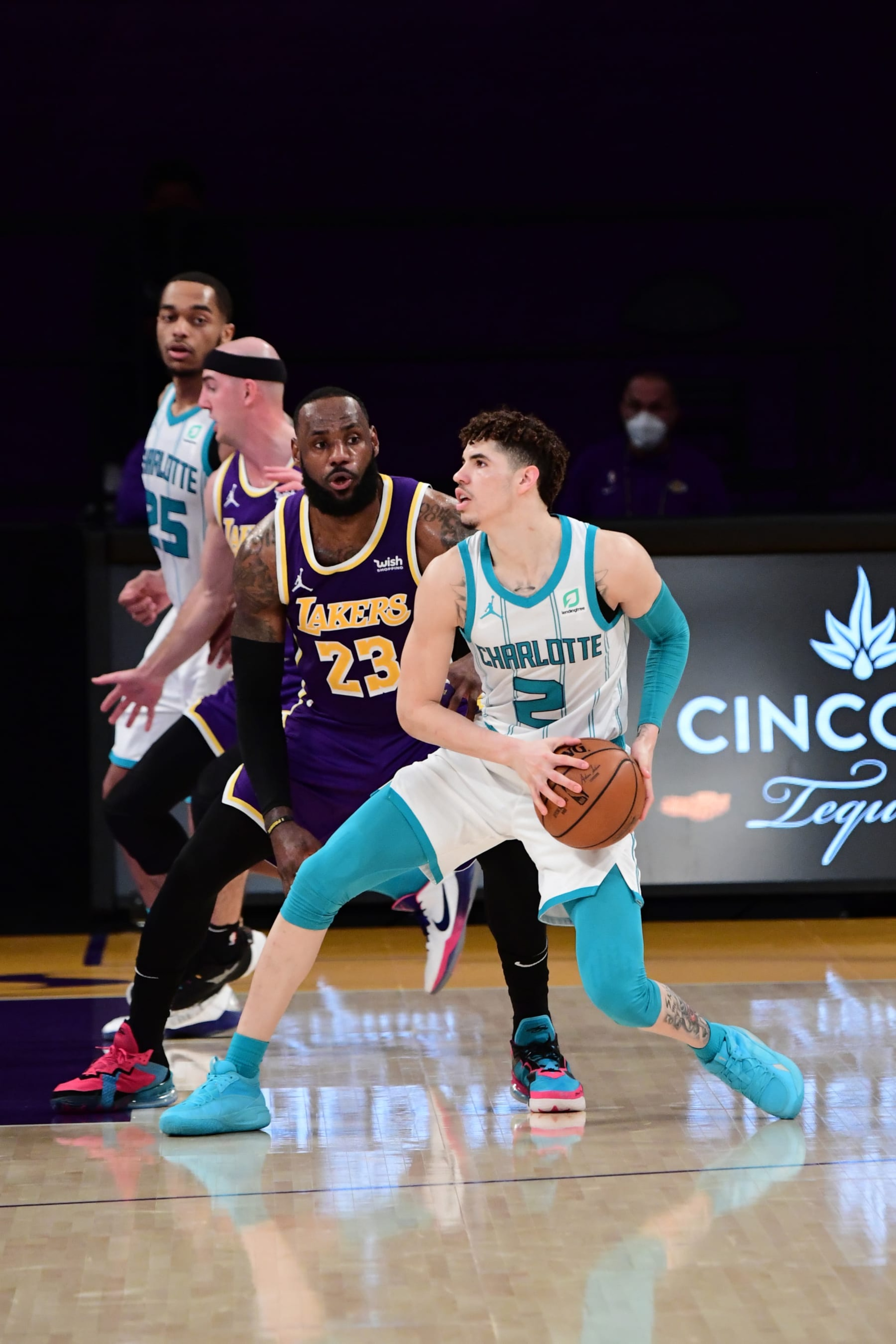 LeBron James and LaMelo Ball