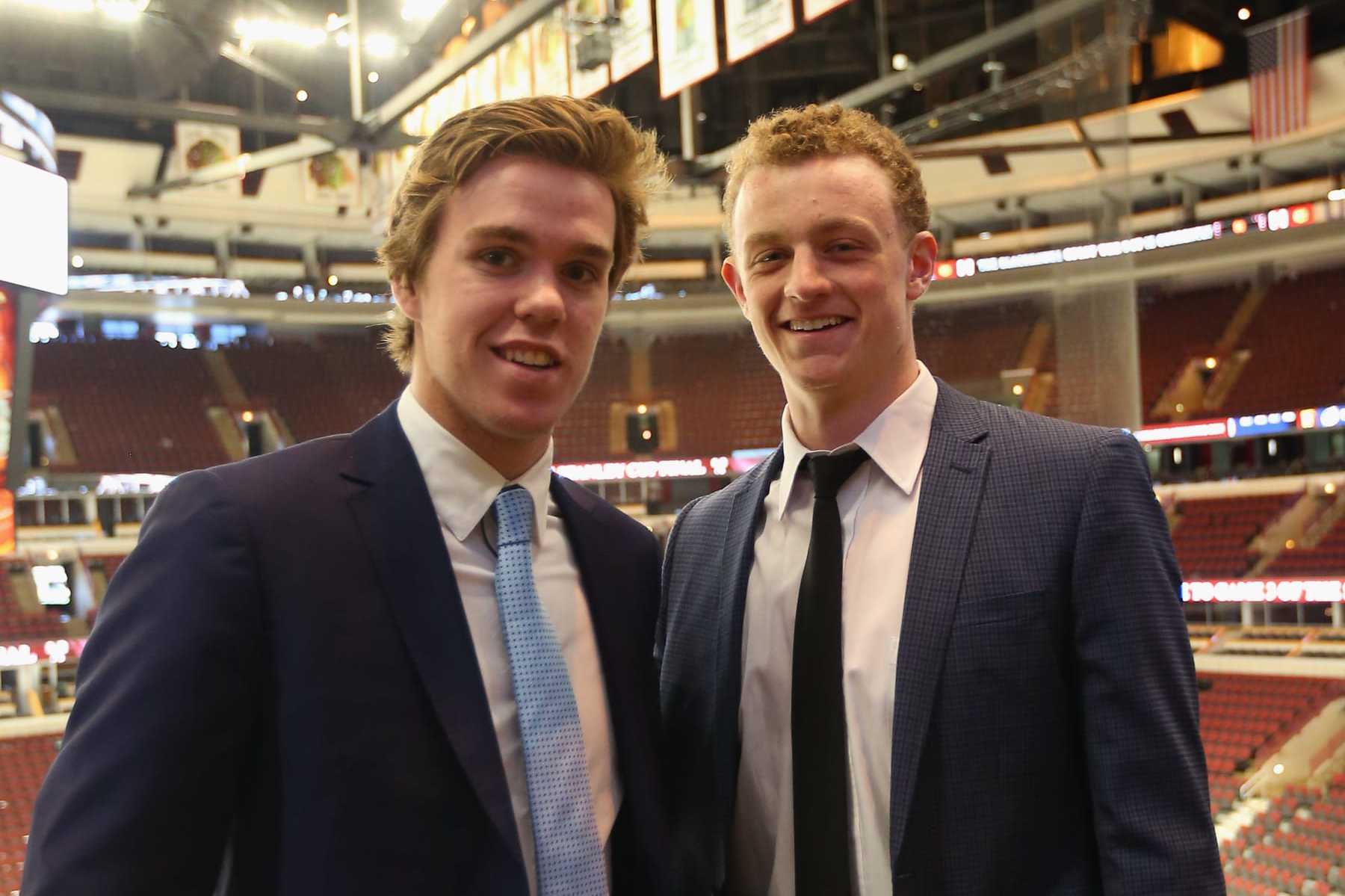 When they were young: a young Connor McDavid and Jack Eichel back in 2015.