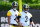 PITTSBURGH, PENNSYLVANIA - JUNE 6:  Justin Fields #2 and Russell Wilson #3 of the Pittsburgh Steelers look on during the Pittsburgh Steelers OTA offseason workout at UPMC Rooney Sports Complex on June 6 2024 in Pittsburgh, Pennsylvania. (Photo by Joe Sargent/Getty Images)