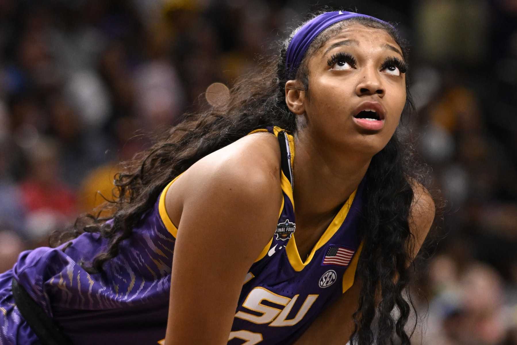 College Basketball: NCAA Finals: Closeup of LSU Angel Reese (10) during game vs Iowa at American Airlines Arena
Dallas, TX 4/2/2023
CREDIT: Greg Nelson (Photo by Greg Nelson /Sports Illustrated via Getty Images)
(Set Number: X164332 TK2)