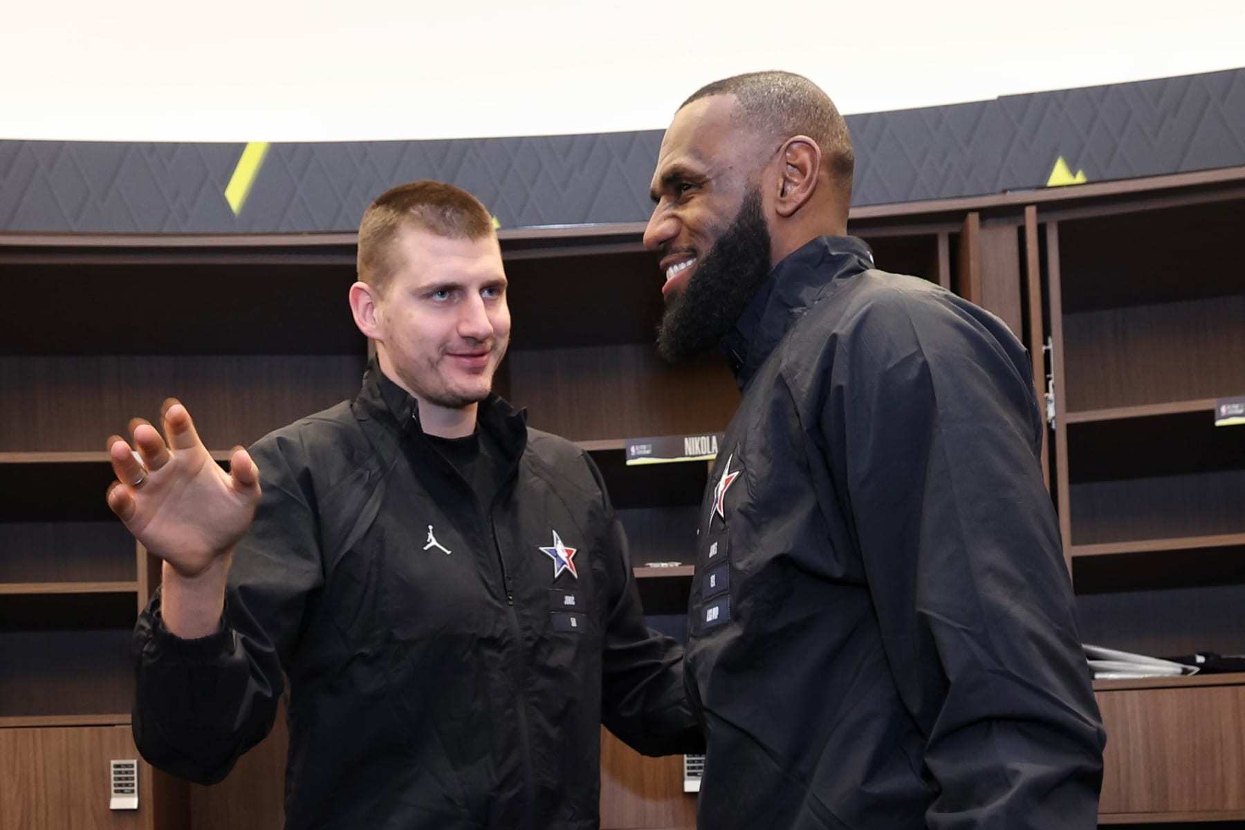 Nikola JokiÄ and LeBron James