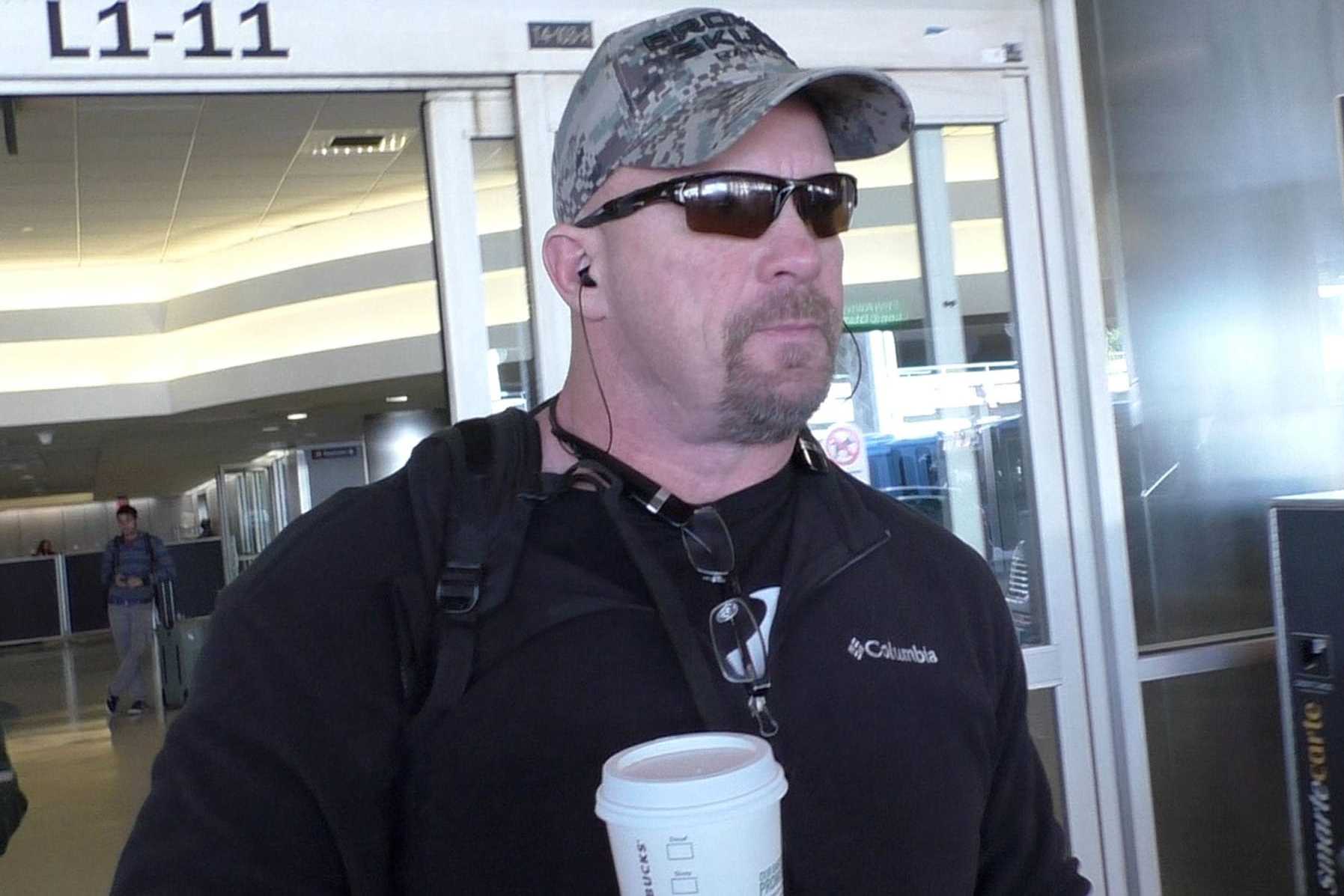 LOS ANGELES, CA - FEBRUARY 04:  Stone Cold Steve Austin is seen on February 4, 2016 Los Angeles, CA.  (Photo by JMA/Star Max/GC Images)