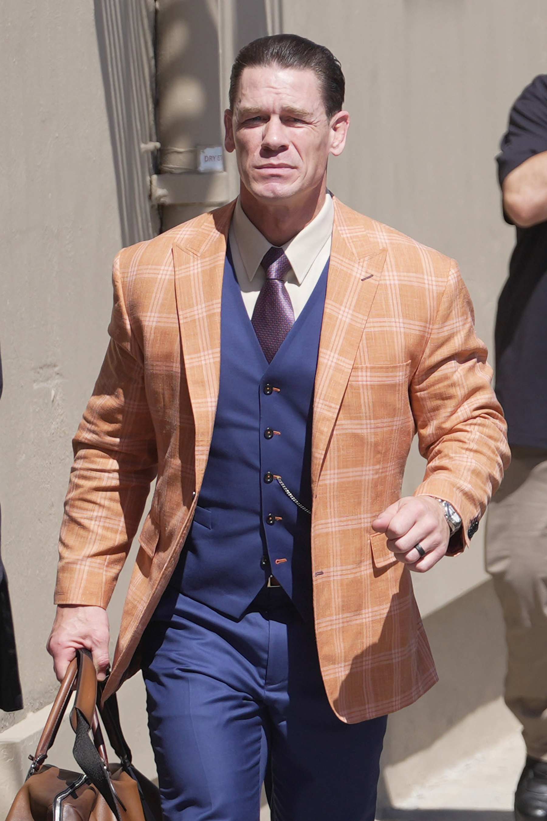 LOS ANGELES, CA - AUGUST 13: John Cena is seen arriving at "Jimmy Kimmel Live" on August 13, 2024 in Los Angeles, California.  (Photo by Hollywood To You/Star Max/GC Images)