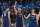 PARIS, FRANCE - AUGUST 10: Nikola Jokic #15 of the Serbian Men's National Team Ognjen Dobric #13 of the Serbian Men's National Team celebrates during the game during the Mens Bronze Medal game at the AccorHotels Arena on August 10, 2024 in Lille, France. NOTE TO USER: User expressly acknowledges and agrees that, by downloading and/or using this photograph, user is consenting to the terms and conditions of the Getty Images License Agreement. Mandatory Copyright Notice: Copyright 2024 NBAE (Photo by Garrett W. Ellwood/NBAE via Getty Images)