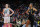 LAS VEGAS, NEVADA - JUNE 29: Breanna Stewart #30 of the New York Liberty and A'ja Wilson #22 of the Las Vegas Aces wait for a Liberty player to shoot a free throw in the third quarter of their game at Michelob ULTRA Arena on June 29, 2023 in Las Vegas, Nevada. The Aces defeated the Liberty 98-81. NOTE TO USER: User expressly acknowledges and agrees that, by downloading and or using this photograph, User is consenting to the terms and conditions of the Getty Images License Agreement. (Photo by Ethan Miller/Getty Images)