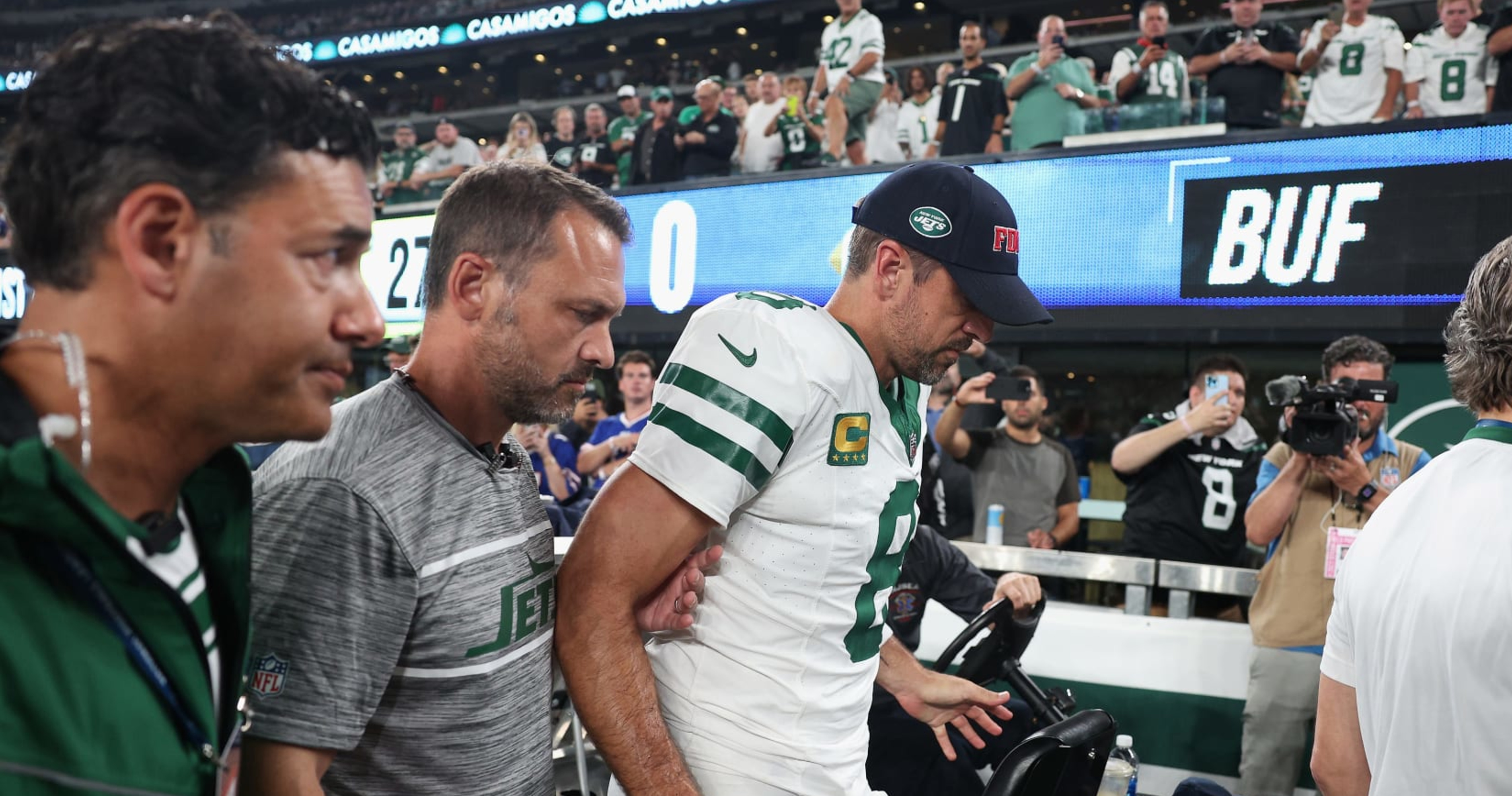 Jets' Aaron Rodgers Targets Playoff Return After 'Innovative' Achilles Injury Surgery