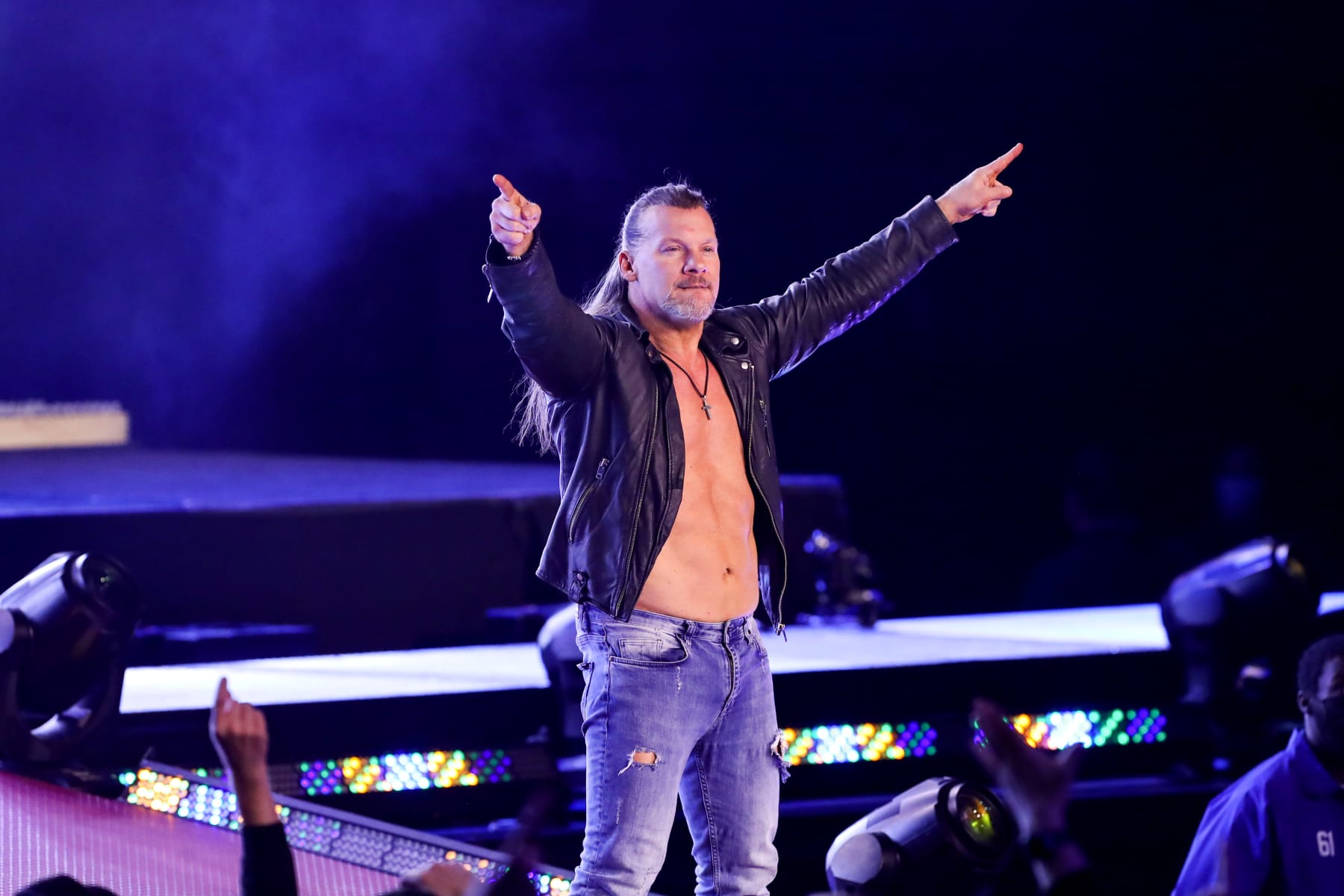 CLEVELAND, OH - JANUARY 26: Chris Jericho is introduced during the AEW Dynamite - Beach Break taping on January 26, 2022, at the Wolstein Center in Cleveland, OH. (Photo by Frank Jansky/Icon Sportswire via Getty Images)