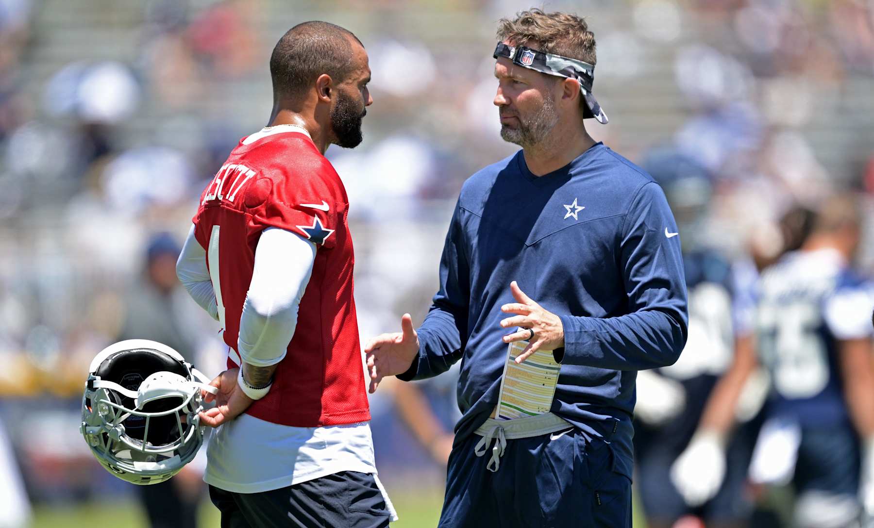 Dak Prescott agrees with fans and media about what makes Brian Schottenheimer a promising Dallas Cowboys head coach..KEM