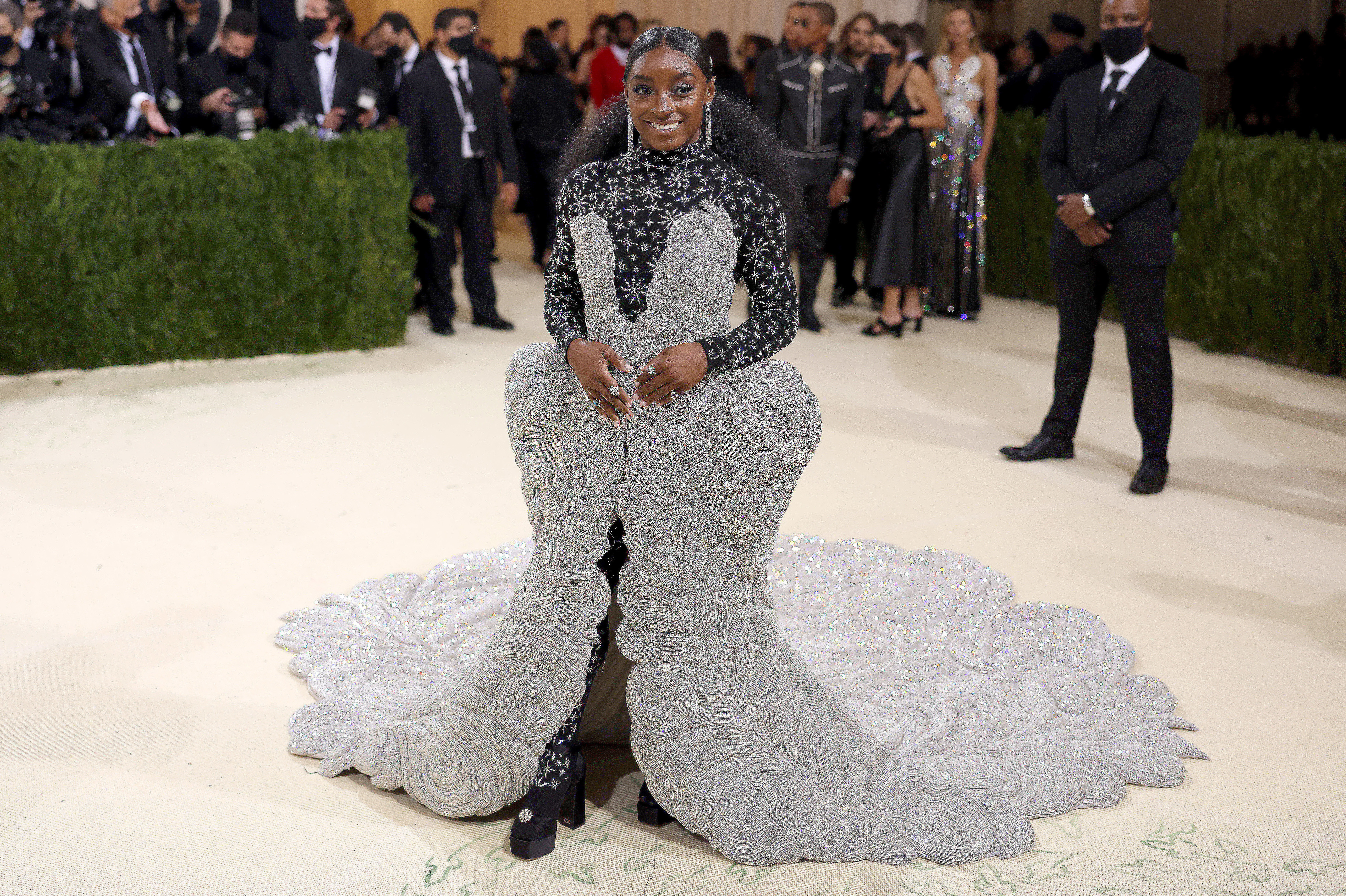 Simone Biles Wears 98-Pound Dress Featuring Glass Crystal Chains to 2021  Met Gala, News, Scores, Highlights, Stats, and Rumors