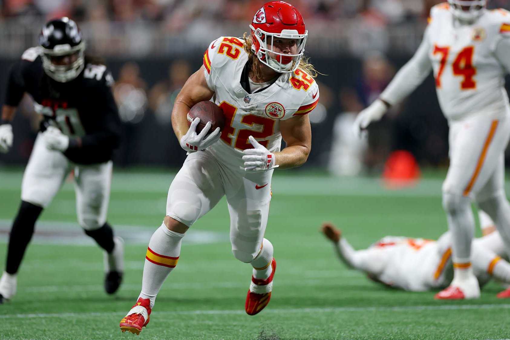 Kansas City Chiefs running back Carson Steele Kansas City Chiefs running back Carson Steele