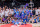 PIRAEUS, GREECE - 2024/07/07: The Greek national team celebrates after winning the Olympic Qualifying Tournament final match between Greece and Croatia at the Peace and Friendship Stadium. Final score: Greece 80-69 Croatia. (Photo by Nicholas Muller/SOPA Images/LightRocket via Getty Images)
