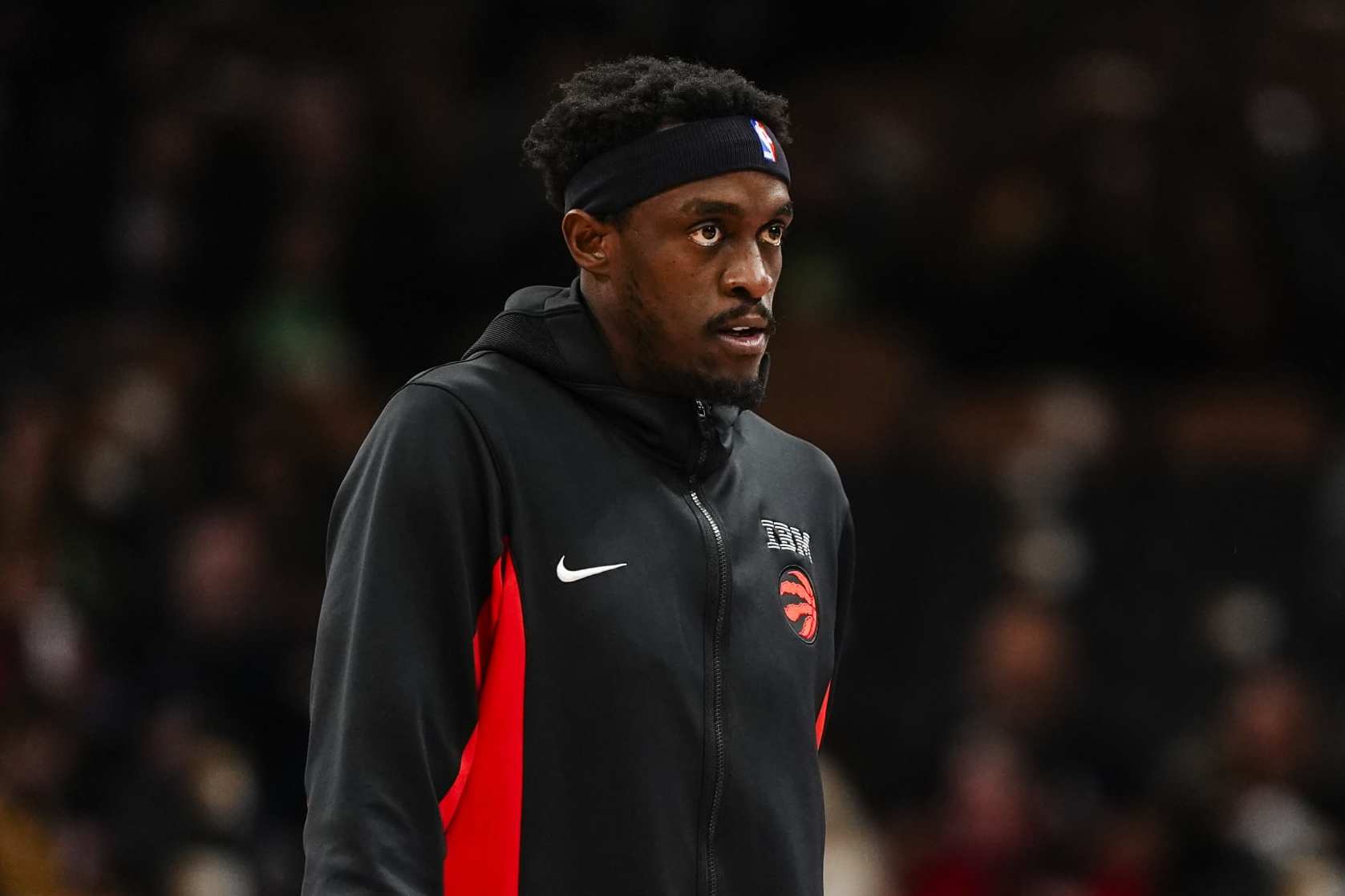 TORONTO, ON - DECEMBER 13: Pascal Siakam #43 of the Toronto Raptors warms up before facing the Atlanta Hawks at Scotiabank Arena on December 13, 2023 in Toronto, Ontario, Canada. NOTE TO USER: User expressly acknowledges and agrees that, by downloading and/or using this Photograph, user is consenting to the terms and conditions of the Getty Images License Agreement. (Photo by Andrew Lahodynskyj/Getty Images)
