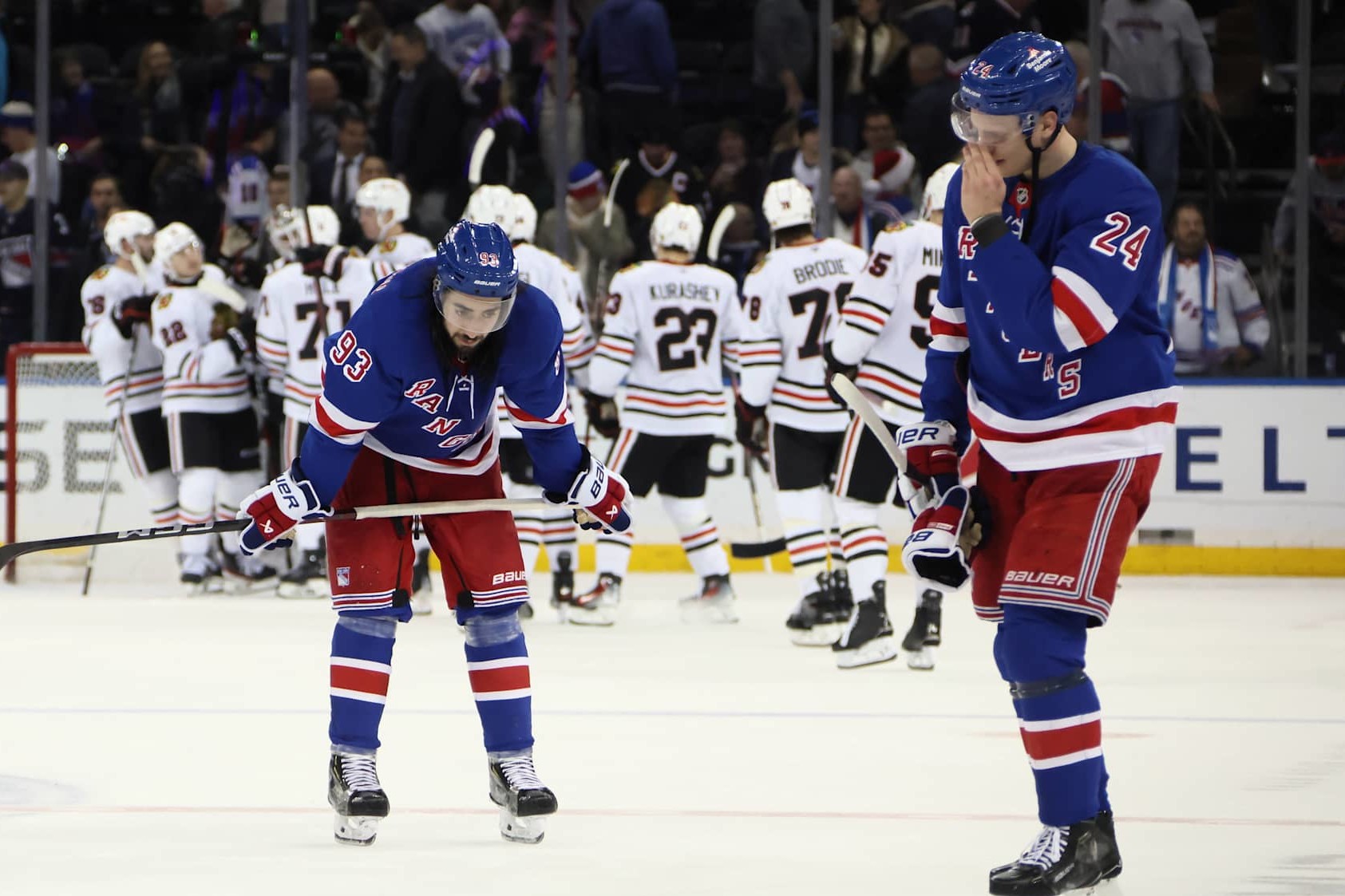 Mika Zibanejad and Kaapo Kakko.