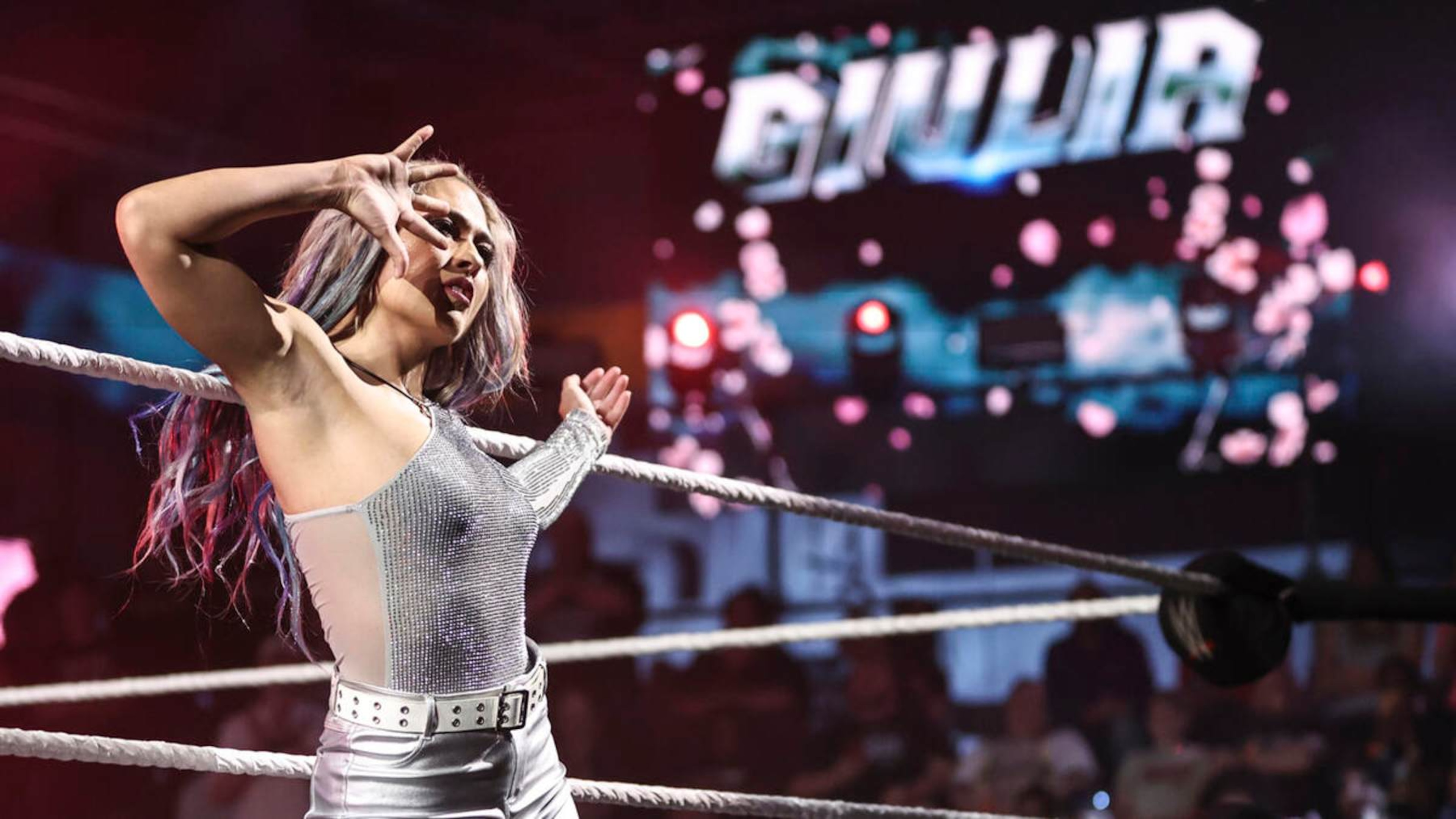 Giulia made her NXT debut against Chelsea Green. Giulia made her NXT debut against Chelsea Green.