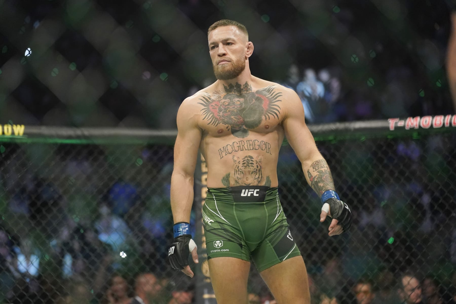 Conor McGregor peleará contra Dustin Poire en una pelea de artes marciales mixtas de peso ligero de UFC en UFC 264 el sábado 10 de julio de 2021 en Las Vegas.  (Foto AP/John Locher)