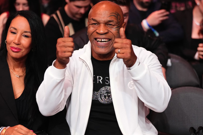 LAS VEGAS, NEVADA - APRIL 13: Mike Tyson attends the UFC 300 event at T-Mobile Arena on April 13, 2024 in Las Vegas, Nevada. (Photo by Jeff Bottari/Zuffa LLC via Getty Images)