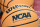 COLLEGE PARK, MARYLAND - FEBRUARY 25: The NCAA logo on a basketball before the game between the Maryland Terrapins and the Indiana Hoosiers at Xfinity Center on February 25, 2022 in College Park, Maryland. (Photo by G Fiume/Getty Images)