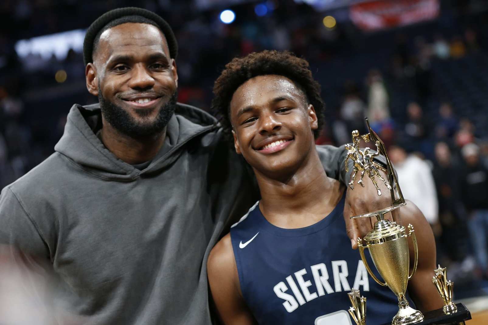 LeBron James and Son Bronny Join Drake at Rapper's Los Angeles Concert