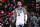 PORTLAND, OR - JANUARY 25:  D'Angelo Russell #0 of the Minnesota Timberwolves celebrates during the game against the Portland Trail Blazers on January 25, 2022 at the Moda Center Arena in Portland, Oregon. NOTE TO USER: User expressly acknowledges and agrees that, by downloading and or using this photograph, user is consenting to the terms and conditions of the Getty Images License Agreement. Mandatory Copyright Notice: Copyright 2022 NBAE (Photo by Sam Forencich/NBAE via Getty Images)