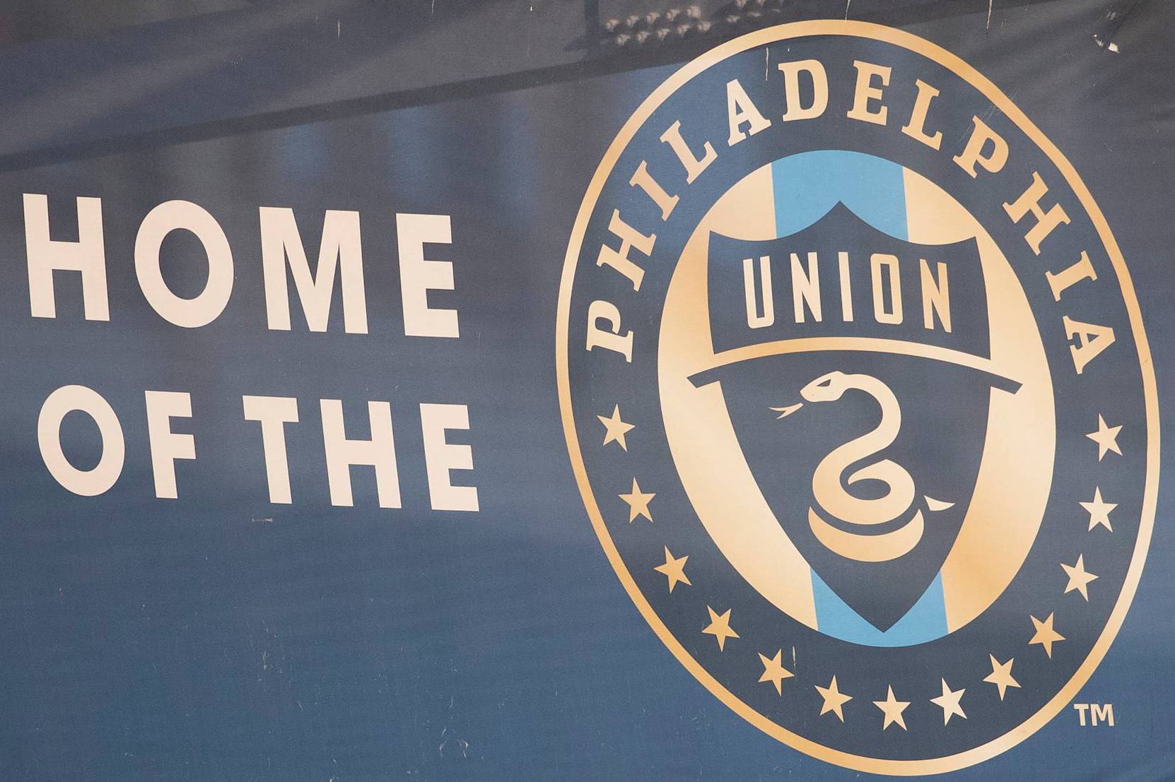 CHESTER, PA - AUGUST 29: A general view of the Philadelphia Union logo at Subaru Park prior to the match against the D.C. United on August 29, 2020 in Chester, Pennsylvania. The Philadelphia Union defeated D.C. United 4-1. (Photo by Mitchell Leff/Getty Images)