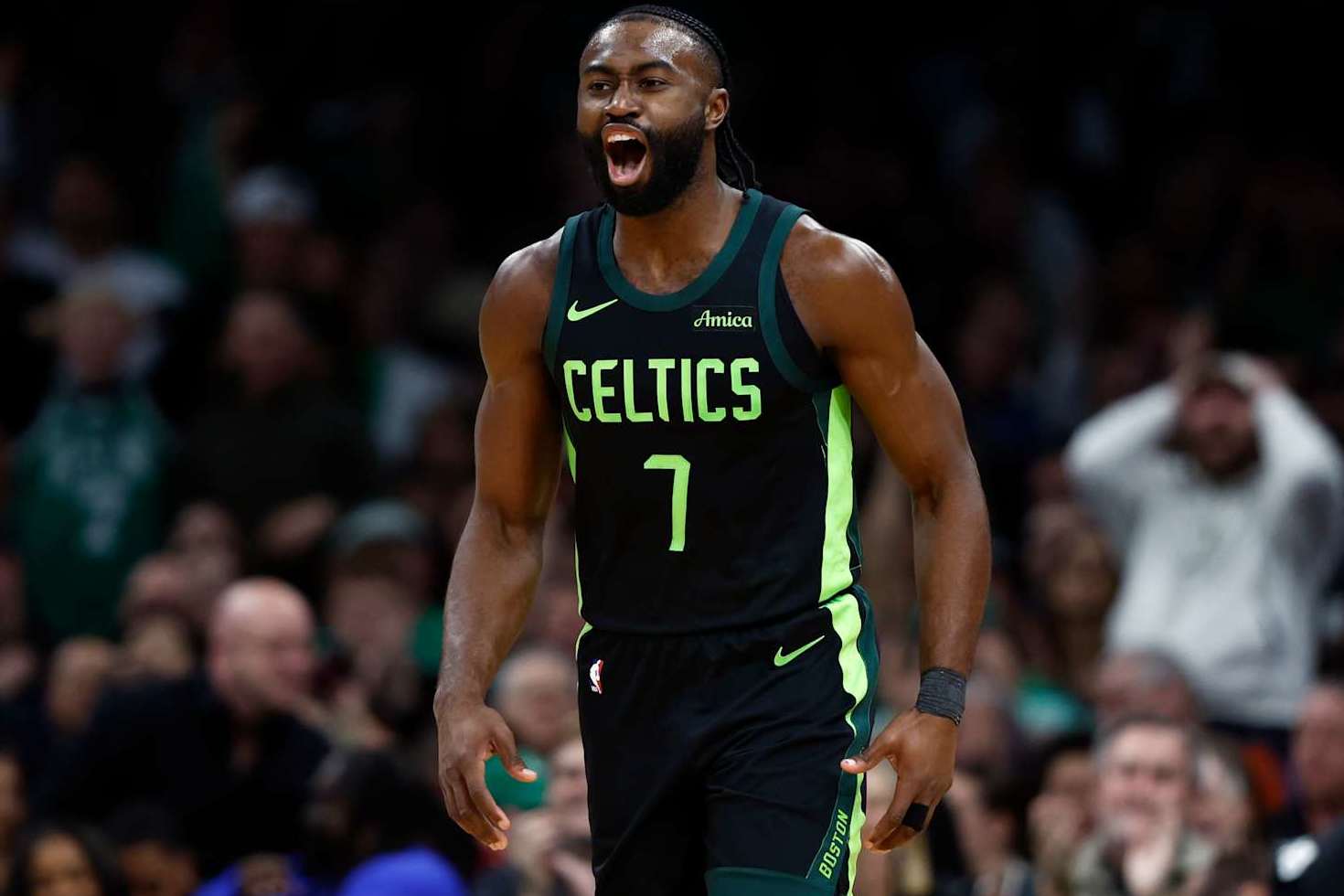 Celtics' Jaylen Brown Fined by NBA for Throat-Slash Gesture During Pistons Game