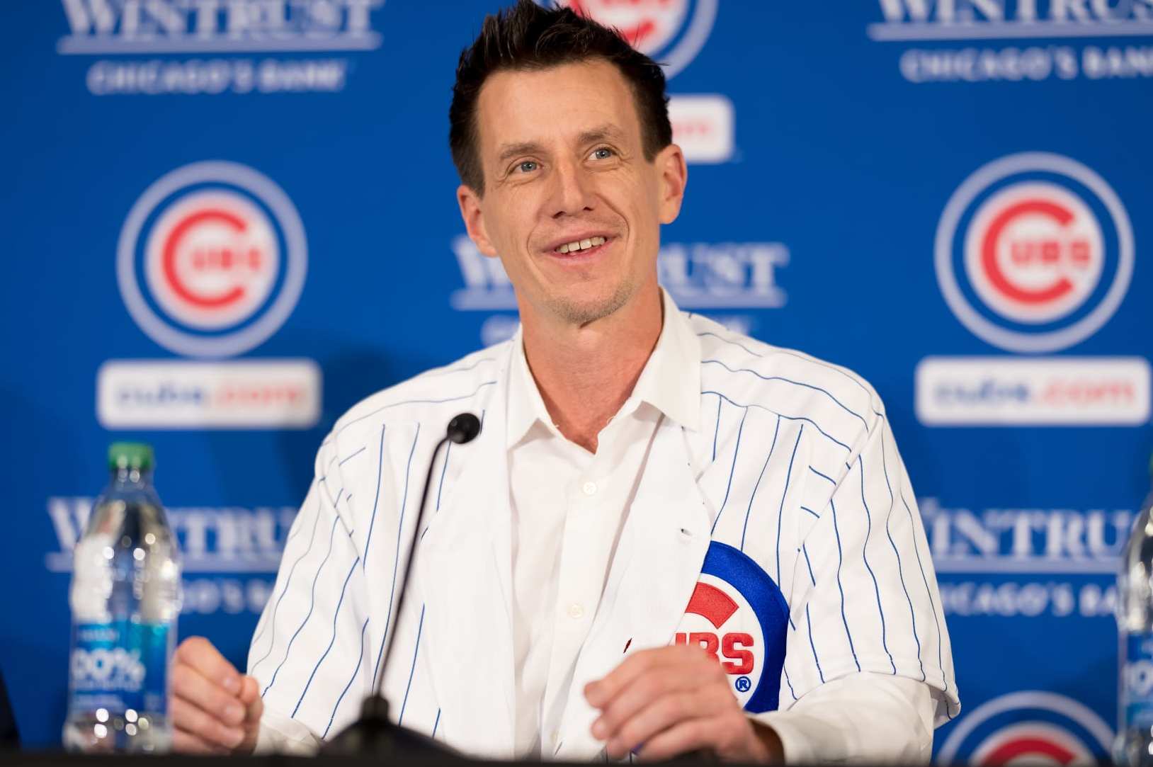 CHICAGO, ILLINOIS - NOVEMBER 13: Craig Counsell is introduced as the Chicago Cubs new manager at Wrigley Field on November 13, 2023 in Chicago, Illinois. (Photo by Matt Dirksen/Chicago Cubs/Getty Images)