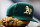 MILWAUKEE, WISCONSIN - JUNE 11: A picture of the Oakland Athletics baseball hat on the dugout step before the game against the Milwaukee Brewers at American Family Field on June 11, 2023 in Milwaukee, Wisconsin. (Photo by John Fisher/Getty Images)