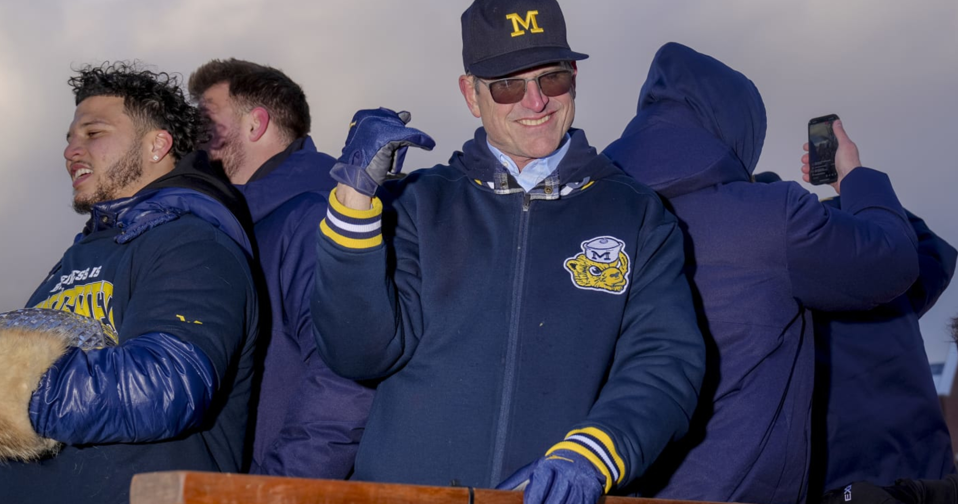 Michigan's Jim Harbaugh Interviewed by Falcons for HC Job After Arthur Smith Firing thumbnail