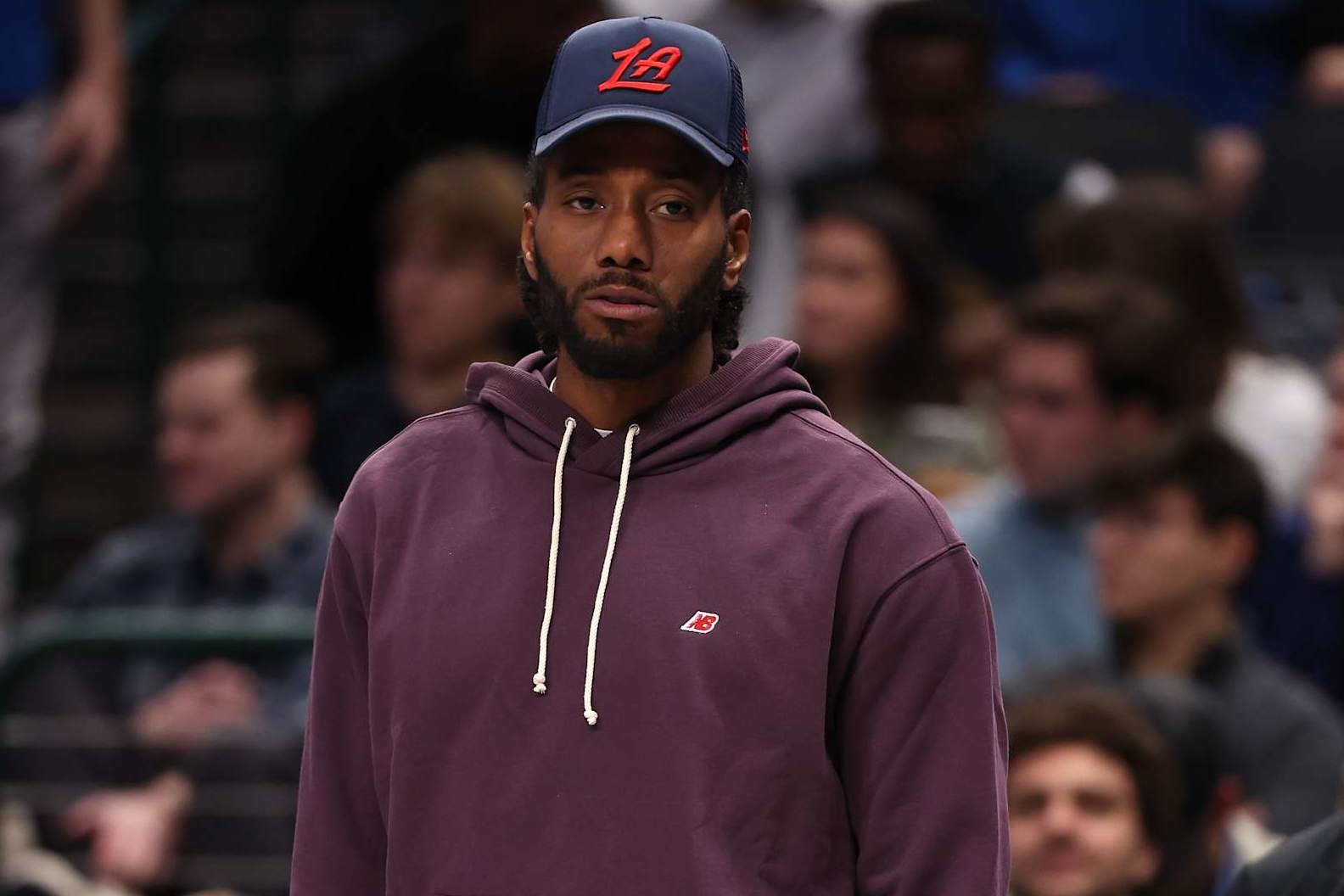 DALLAS, TEXAS - DECEMBER 19: Kawhi Leonard #2 of the LA Clippers looks on during the second half of the game against the Dallas Mavericks at American Airlines Center on December 19, 2024 in Dallas, Texas. NOTE TO USER: User expressly acknowledges and agrees that, by downloading and/or using this photograph, user is consenting to the terms and conditions of the Getty Images License Agreement. (Photo by Sam Hodde/Getty Images)