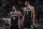 BOSTON, MA - MAY 30: Kyrie Irving #11 and Kevin Durant #7 of the Brooklyn Nets look on during the game against the Boston Celtics during Round 1, Game 4 of the 2021 NBA Playoffs on May 30, 2021 at the TD Garden in Boston, Massachusetts.  NOTE TO USER: User expressly acknowledges and agrees that, by downloading and or using this photograph, User is consenting to the terms and conditions of the Getty Images License Agreement. Mandatory Copyright Notice: Copyright 2021 NBAE  (Photo by Nathaniel S. Butler/NBAE via Getty Images)