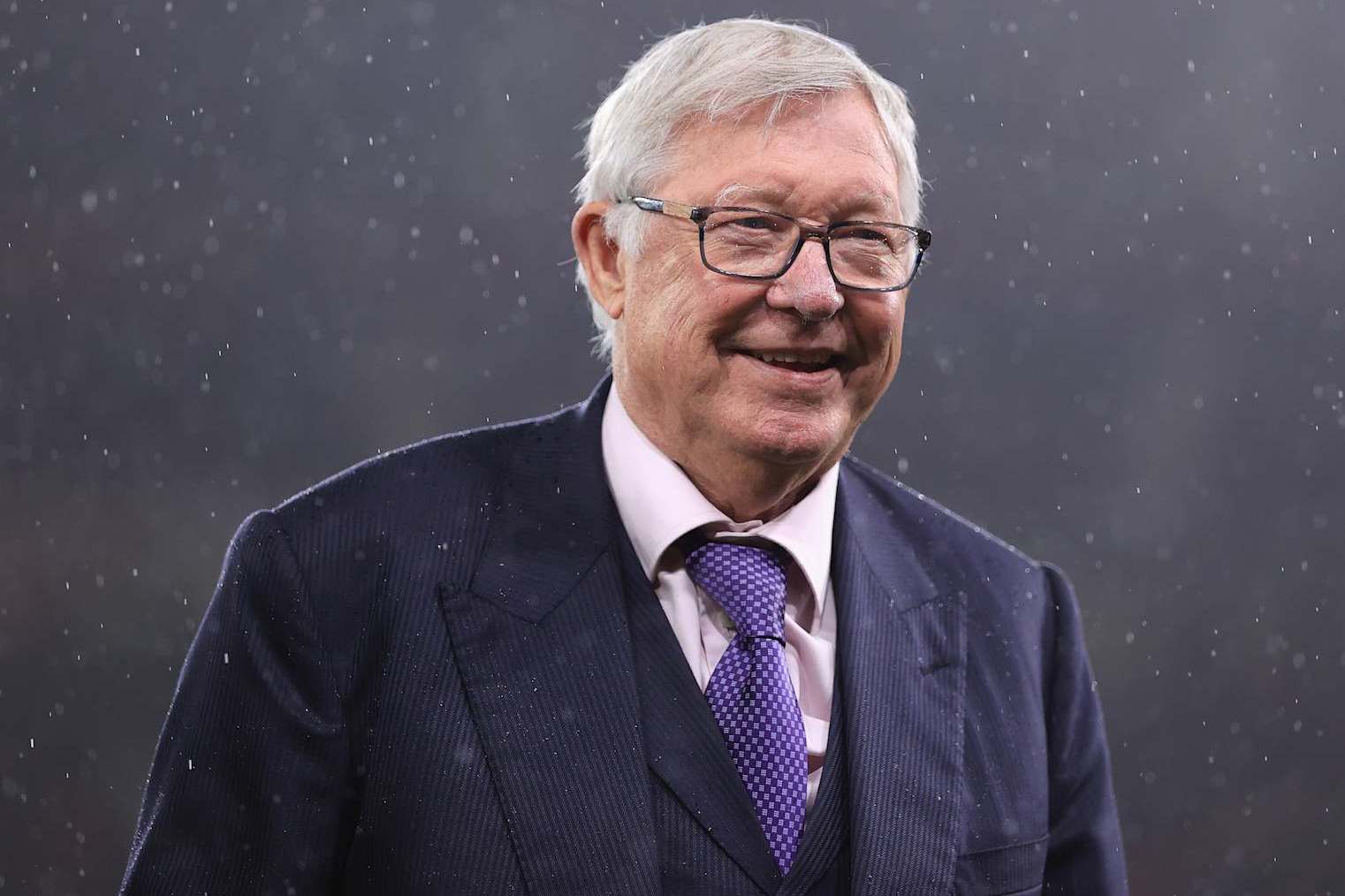 MANCHESTER, ENGLAND - SEPTEMBER 25: Sir Alex Ferguson looks on before the UEFA Europa League 2024/25 League Phase MD1 match between Manchester United and FC Twente at Old Trafford on September 25, 2024 in Manchester, England. (Photo by Simon Stacpoole/Offside/Offside via Getty Images)