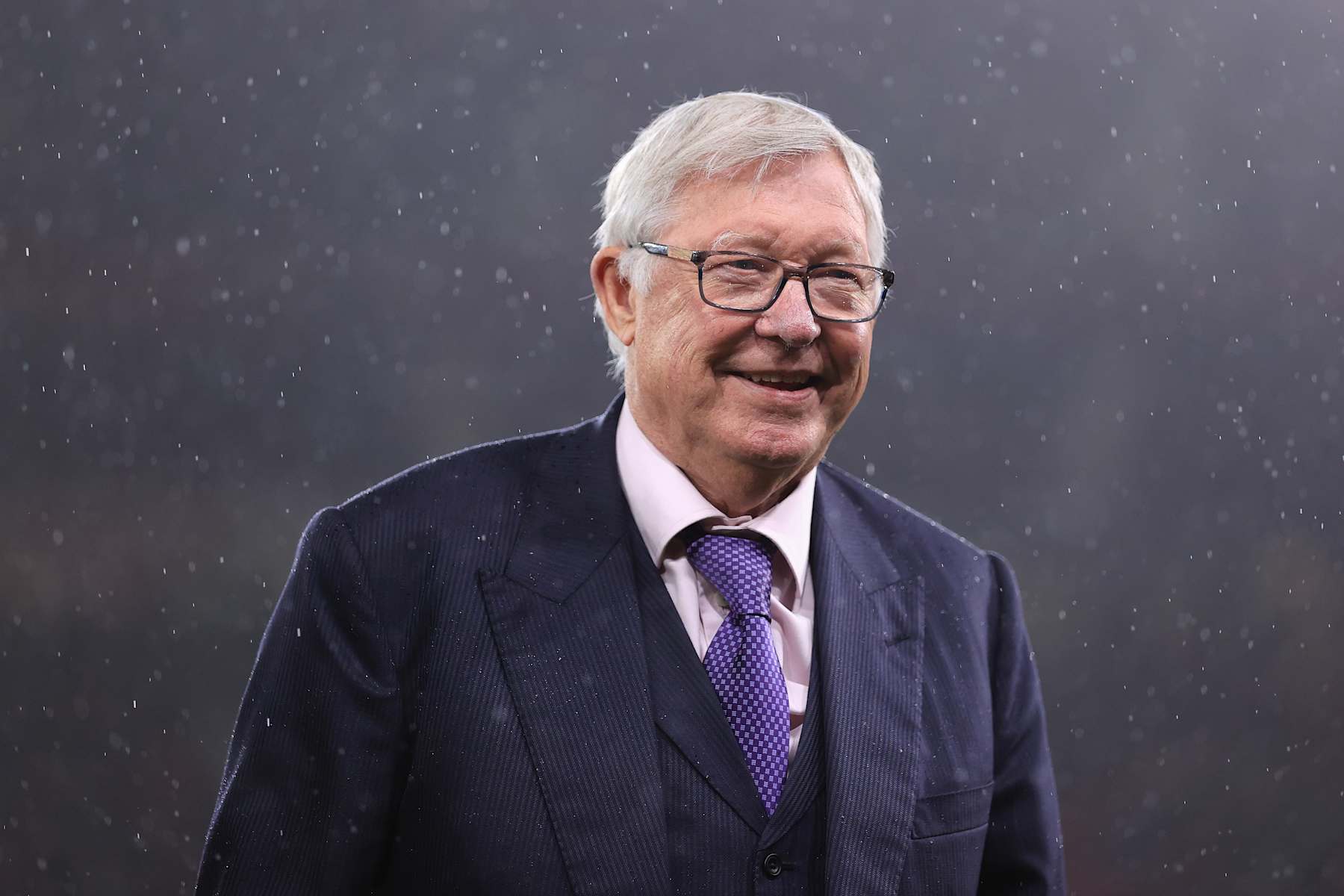 MANCHESTER, ENGLAND - SEPTEMBER 25: Sir Alex Ferguson looks on before the UEFA Europa League 2024/25 League Phase MD1 match between Manchester United and FC Twente at Old Trafford on September 25, 2024 in Manchester, England. (Photo by Simon Stacpoole/Offside/Offside via Getty Images)