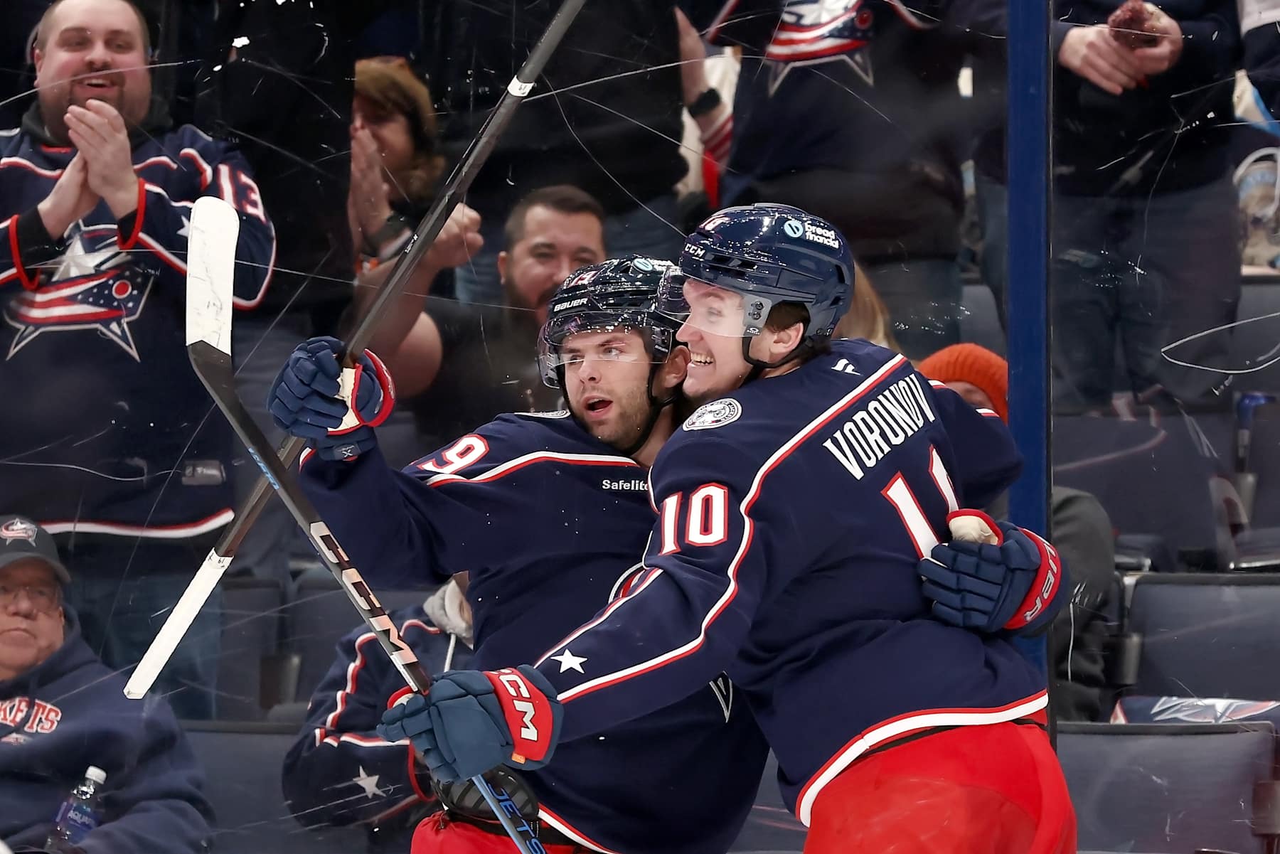 Adam Fantilli and Dmitri Voronkov.