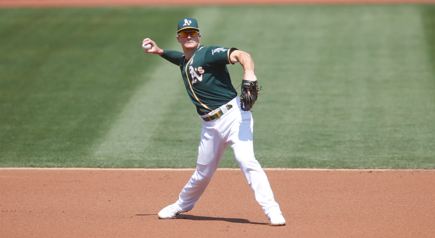 OAKLAND, CA - SEPTEMBER 5: Matt Chapman #26 of the Oakland Athletics fields during the game against the San Diego Padres at RingCentral Coliseum on September 5, 2020 in Oakland, California. The Athletics defeated the Padres 8-4. (Photo by Michael Zagaris/Oakland Athletics/Getty Images)