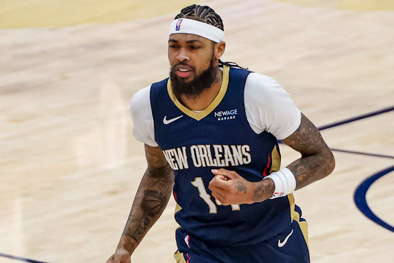 NEW ORLEANS, LOUISIANA - DECEMBER 5:  Brandon Ingram #14 of the New Orleans Pelicans plays against the Phoenix Suns during the first half of a game at the Smoothie King Center on December 5, 2024 in New Orleans, Louisiana. NOTE TO USER: User expressly acknowledges and agrees that, by downloading and or using this photograph, User is consenting to the terms and conditions of the Getty Images License Agreement. (Photo by Derick E. Hingle/Getty Images)