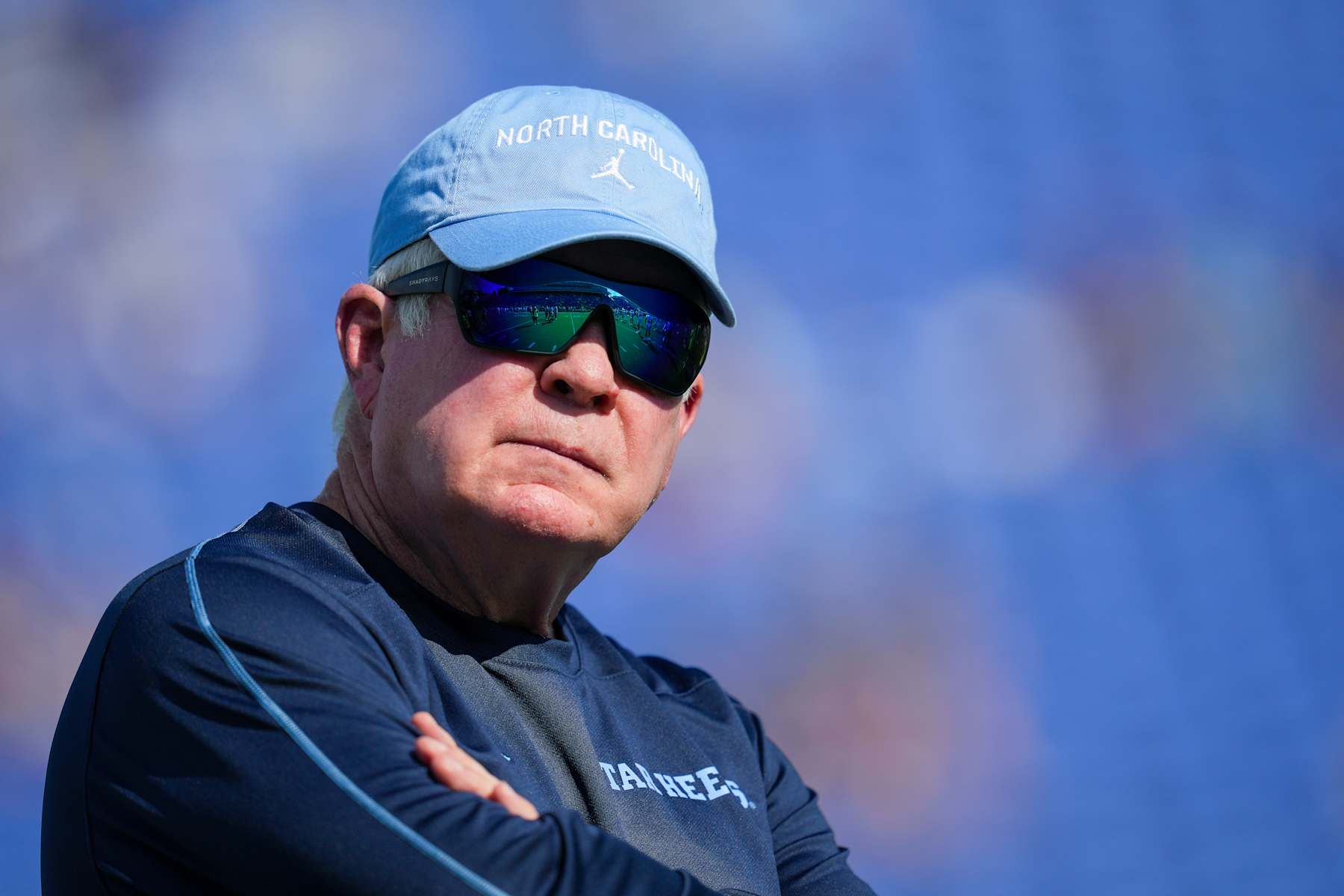 Head coach Mack Brown of the North Carolina Tar Heels 
