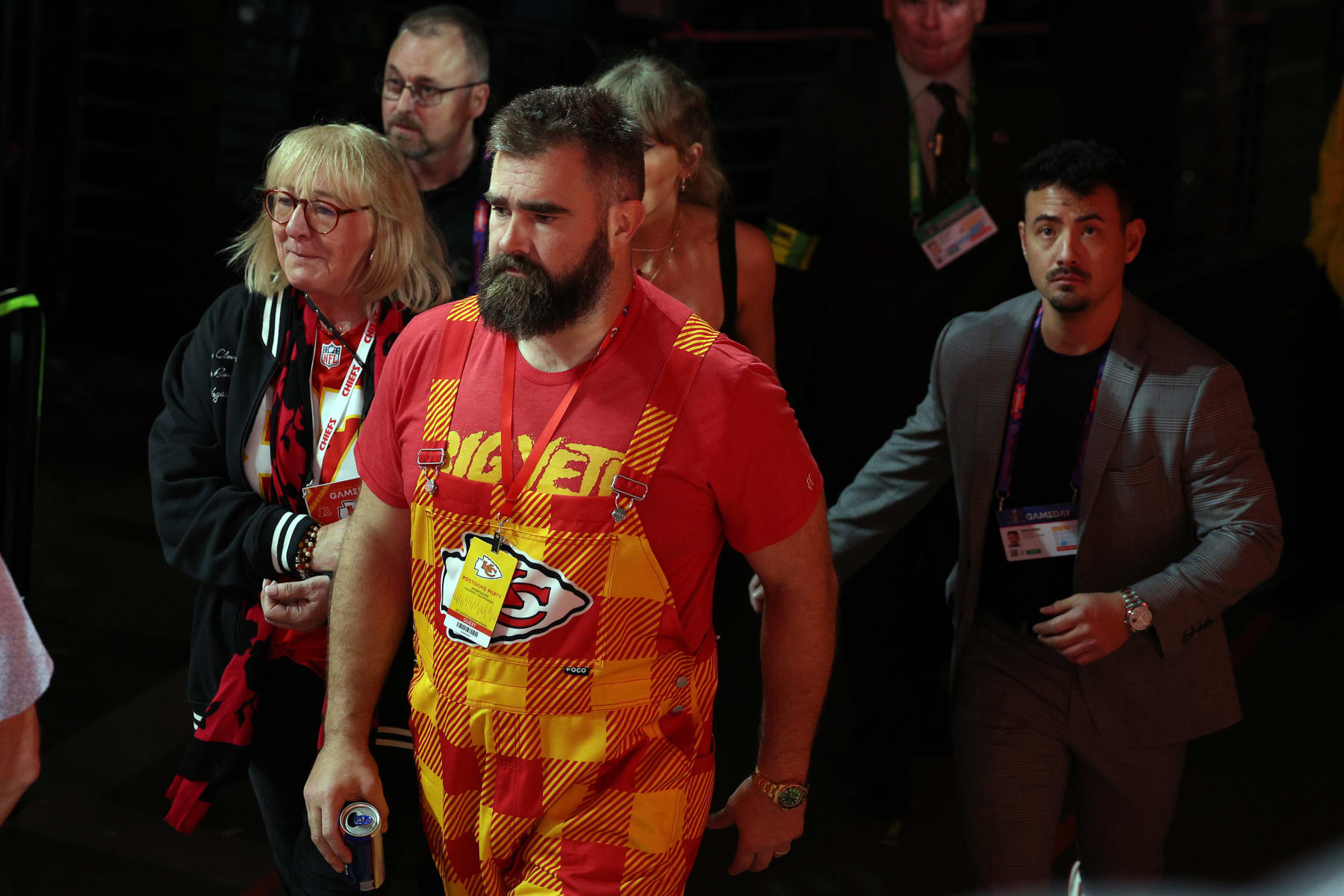 Video: Jason Kelce Celebrates Chiefs Super Bowl Win in Rey Mysterio