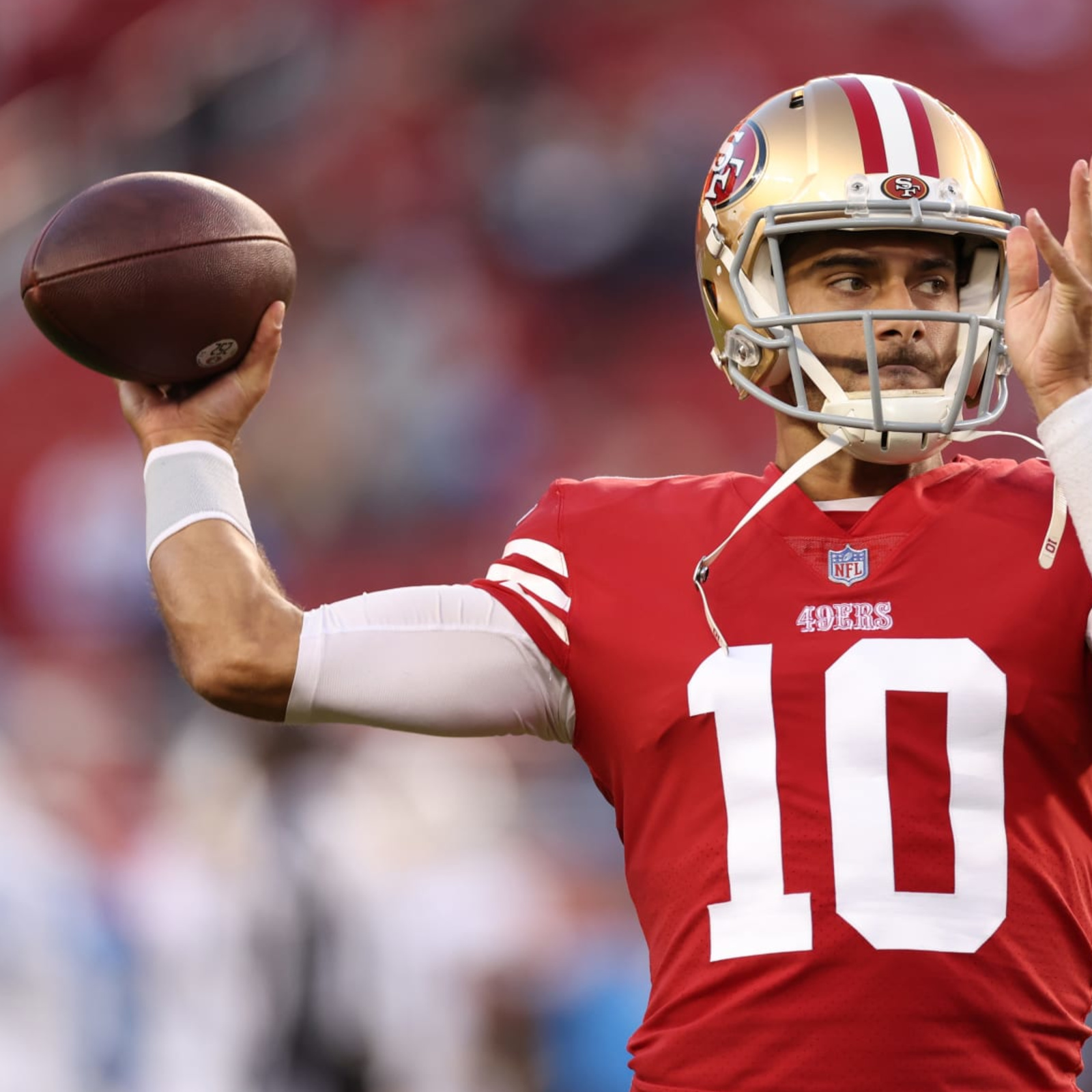 NFL on ESPN - Jimmy Garoppolo came through for the San Francisco 49ers with  the Jordan XI's 