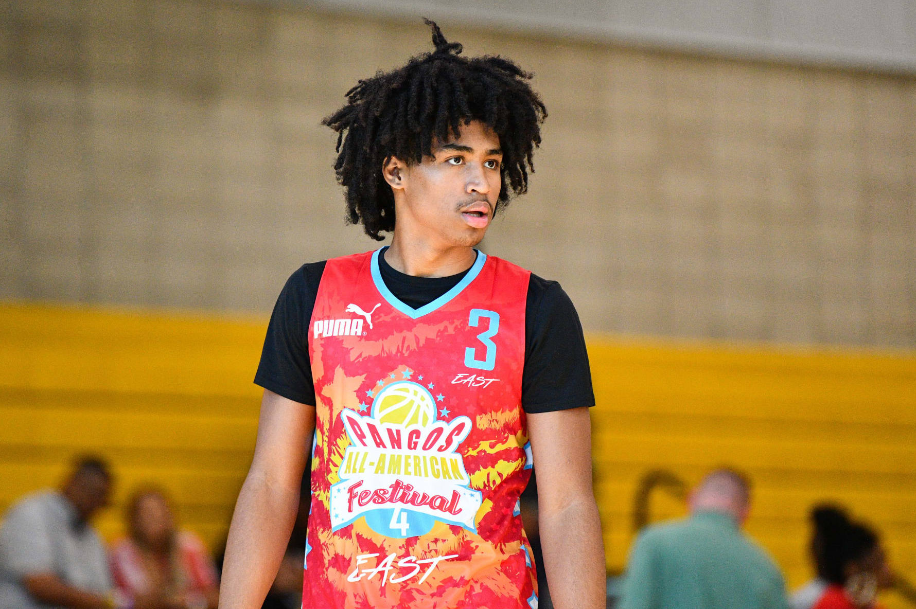 LONG BEACH, CA - AUGUST 27: Dylan Harper looks on during the Pangos All-American Festival on August 27, 2022 at the McBride High School in Long Beach, CA. (Photo by Brian Rothmuller/Icon Sportswire via Getty Images)