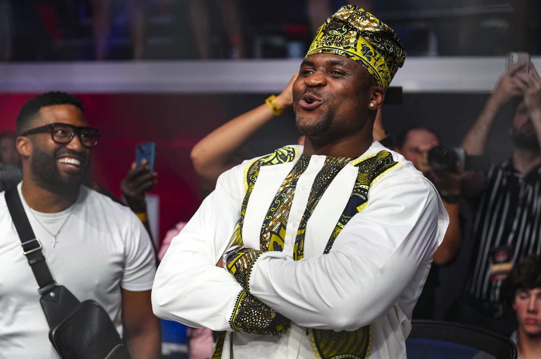 ATLANTA, GA - JUNE 17: Francis Ngannou looks on during PFL 2023 week 5 at OTE Arena on June 17, 2023 in Atlanta, Georgia. (Photo by Cooper Neill/Getty Images)