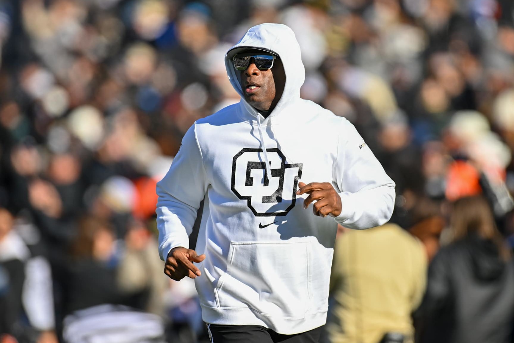 BOULDER, CO - NOVEMBER 29: Colorado head coach Deion Sanders during the college football game between the Oklahoma State University Cowboys and the University of Colorado Buffaloes on November 29, 2024 at Folsom Field in Boulder, CO. (Photo by Kevin Langley/Icon Sportswire via Getty Images)