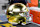 NEW ORLEANS, LA - JANUARY 02: A Notre Dame Fighting Irish football helmet sits on the sideline during the Notre Dame Fighting Irish versus Georgia Bulldogs College Football Playoff Quarterfinal at the Allstate Sugar Bowl on January 2, 2025, at the Caesars Superdome in New Orleans, LA. (Photo by Jeffrey Vest/Icon Sportswire via Getty Images)