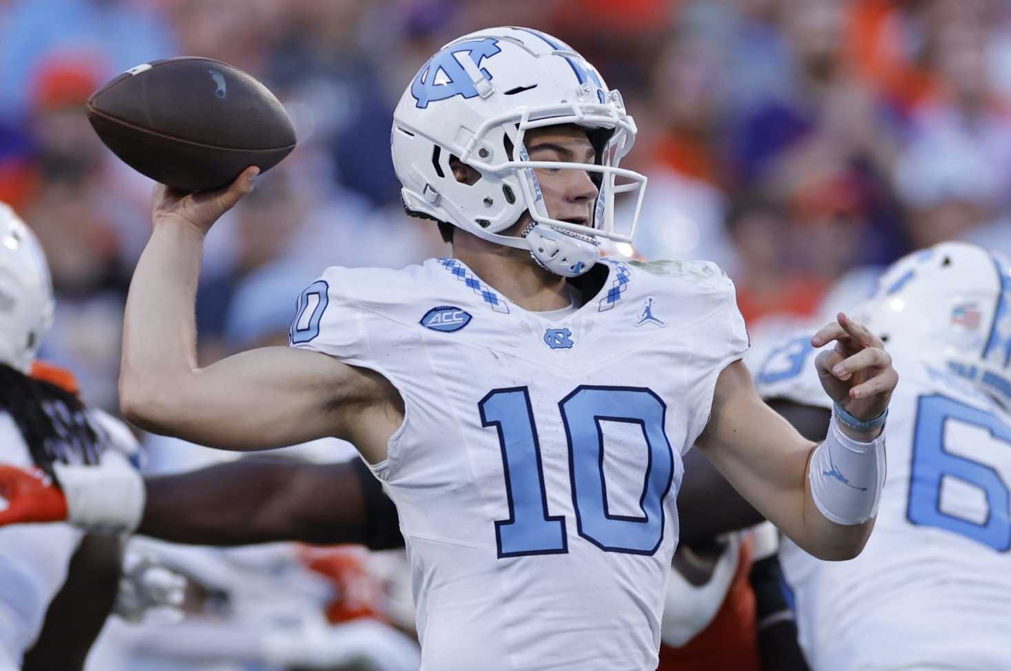 North Carolina quarterback Drake Maye