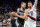SACRAMENTO, CALIFORNIA - OCTOBER 19: Domantas Sabonis #10 of the Sacramento Kings is guarded by Jusuf Nurkic #27 of the Portland Trail Blazers at Golden 1 Center on October 19, 2022 in Sacramento, California. NOTE TO USER: User expressly acknowledges and agrees that, by downloading and or using this photograph, User is consenting to the terms and conditions of the Getty Images License Agreement.  (Photo by Ezra Shaw/Getty Images)