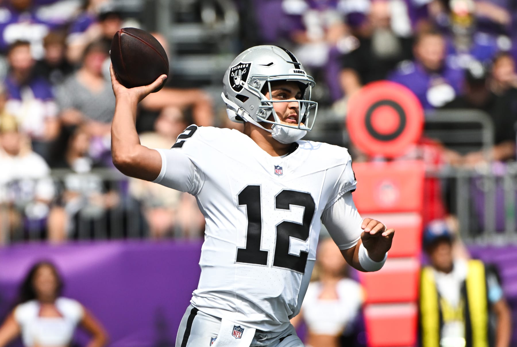 Las Vegas Raiders quarterback Aidan O'Connell