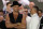 RIYADH, SAUDI ARABIA - MAY 16: Tyson Fury reacts alongside Oleksandr Usyk ahead of the IBF, IBO, WBA, WBC and WBO Undisputed World Heavyweight Title fight between Tyson Fury and Oleksandr Usyk at BLVD City - Music World on May 16, 2024 in Riyadh, Saudi Arabia. (Photo by Richard Pelham/Getty Images)