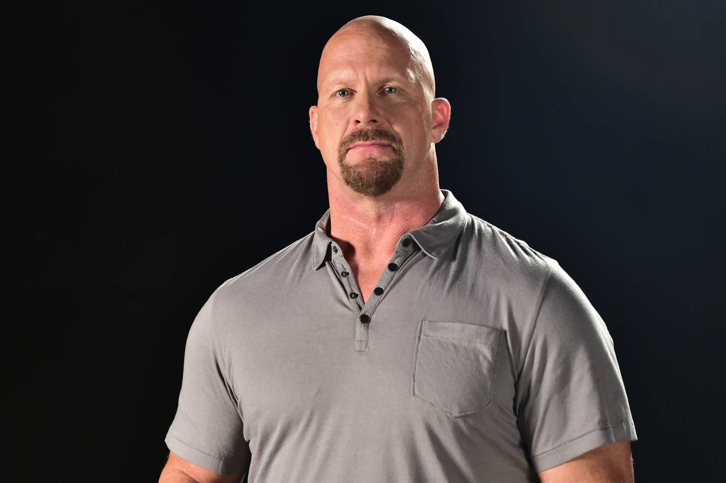 ATLANTA, GA - SEPTEMBER 18:  Former WWE Wrestler Stone Cold Steve Austin shooting a Wndy's Commerical at PC&E Studio  on September 18, 2014 in Atlanta, Georgia.  (Photo by Moses Robinson/Getty Images for Wendy's)